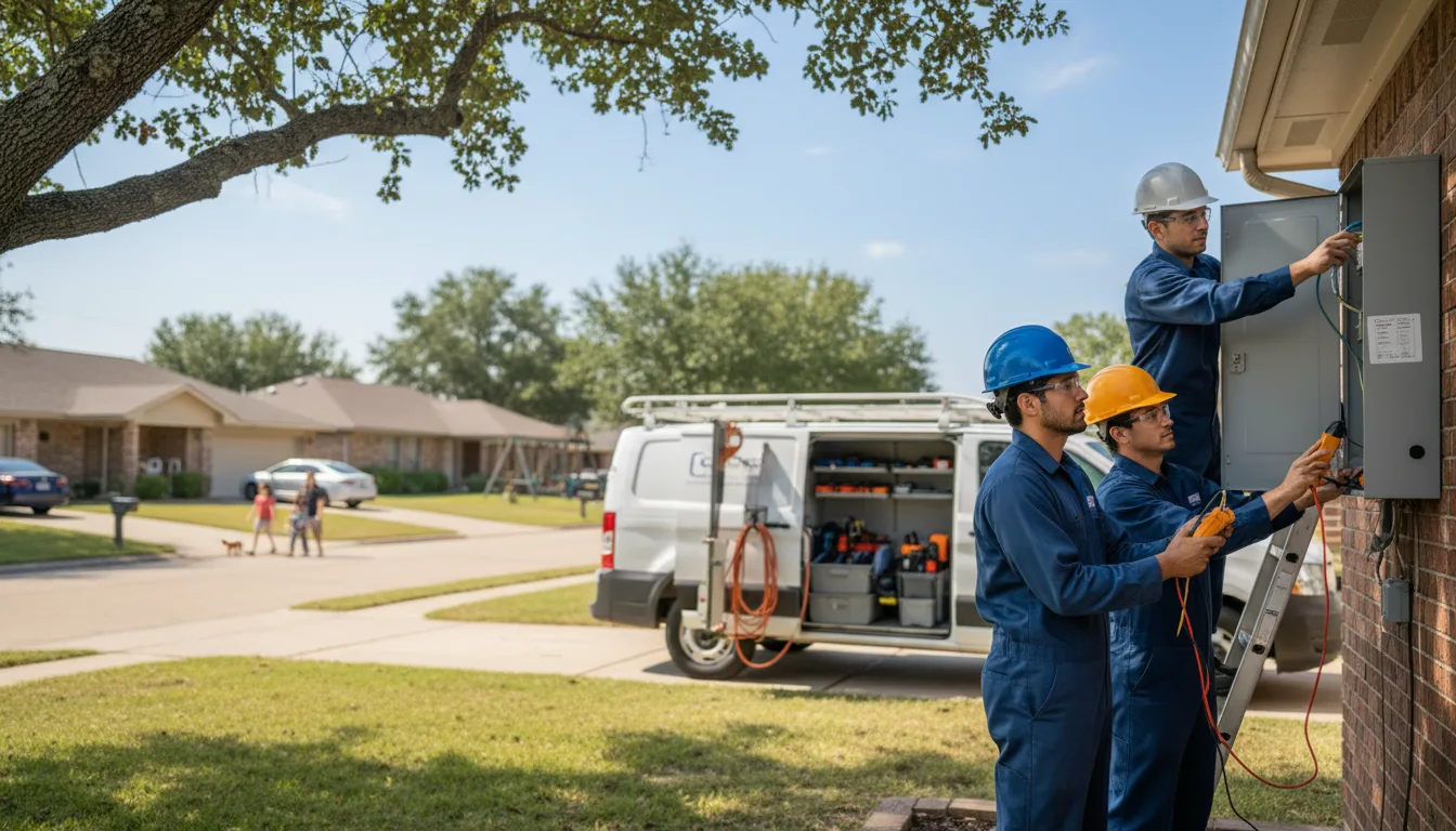Certified electrician providing emergency electrical services in Mclean, TX